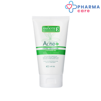 SMOOTH E ACNE EXTRA SENSITIVE CLEANSING GEL - สมูทอี แอคเน่ เอ็กซ์ตร้า เซนซิทีฟ คลีนซิ่ง เจล 4 ออนซ์  [Pharmacare]