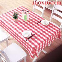 Waterproof Thickened Tablecloth Birthday Party Picnic Mat Household Grease Proof Plastic Checkered Tablecloth Disposable Hotels