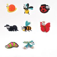 Insect Series Bee Butterfly Ladybug Novelty Cute Shoe Buckle Crocs Charms Accessories Cartoons Decorations Kids X-mas Party Gift