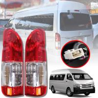 ไฟท้าย รุ่น โตโยต้า ไฮเอช คอมมิวเตอร์ TOYOTA HIACE COMMUTER ปี 2014 - 2018 สีแดง 1 คู่ ซ้าย + ขวา รวมชุดสายไฟ และหลอดไฟ