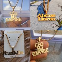 【hot】 Custom Name Necklace Men Pendant Thick Chain Personalized Gold Plating Jewelry