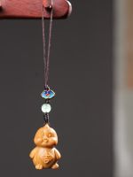 sandalwood carved chicken baby hanging chain solid carving craft gift twelve zodiac mobile phone key pendant hot style