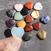 ZAIJIE Gift Heart Shape Crystal Handicraft Natural Quartz Chakra Healing Stone Handmade Jewelry Home Decoration Reiki Minerals DIY Accessories Gemstones Pendant