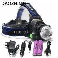 5000 lumens led headlamp xml t6 xm-l2 Headlights Lantern 4 mode waterproof torch head 18650 Rechargeable Battery Newest