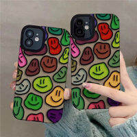 เคสโทรศัพท์ลายหน้ายิ้มแสนสนุกสำหรับ iPhone 14/13/12/11 Pro Max 12 13 Mini 6 6S 7 8 Plus X XR XS Max ปลอกด้านหลังนิ่มกันกระแทกเคสโทรศัพท์แฟชั่นที่สร้างสรรค์พร้อมเลนส์คลุมทั้งหมดฝาครอบป้องกันกล้อง