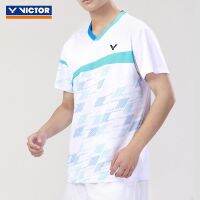 เสื้อกีฬาแขนสั้น VICTOR Victory 2023เสื้อทีมต่างจังหวัดชุดกีฬามืออาชีพสำหรับทั้งหญิงและชายแขนสั้น