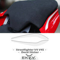 สำหรับ Ducati V4 V4S streeetfighter V4S V4SP F airing เชลล์ดึงดอกไม้สติกเกอร์รูปลอกสีขาวแมตต์ทองด้านหลังหาง D ecals