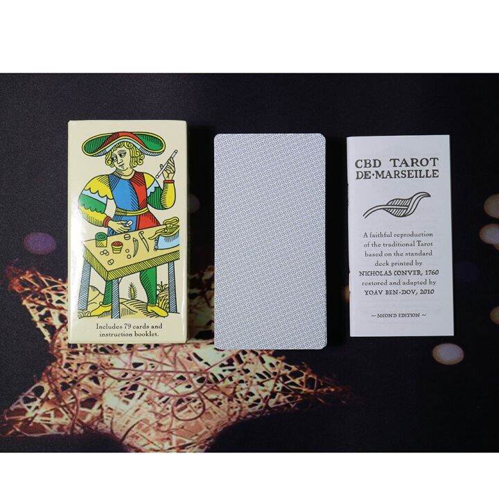 Big size tarot cards tarot de marseille tarot cards with guide book