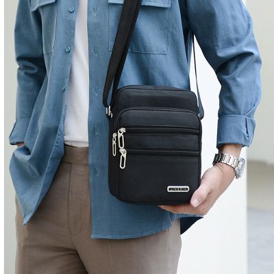 Men Nylon Shoulder Bag Messenger Bag Casual Waterproof Oxford Zipper Pocket Handbag Fashion Tote Travel Male Crossbody Bags