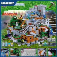 สินค้าขายดี2688ชิ้น Minecraft Mountain Cave Building Blocks Kids Gift Compatible Minecraft For Kids Chrismas Gift