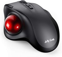 JOMAA Bluetooth Trackball Mouse ชาร์จใหม่ได้2.4G USB Wireless &amp; Bluetooth Ergonomic Mice สำหรับแล็ปท็อปแท็บเล็ต PC Mac Android