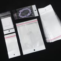 【CW】⊕✱❂  100pcs Transparent Multi-size Adhesive Plastic Storage OPP Poly Pack With Hole Retail Pouches