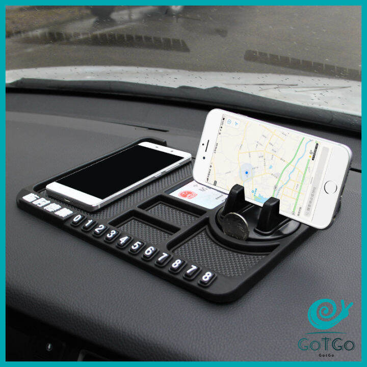 gotgo-แผ่นยางกันลื่นที่วางโทรศัพท์มือถือ-แผ่นยางหน้ารถ-แผ่น-pvc-anti-slip-mat-inside-the-car