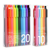 1020Pcs KACO PURE Gel Pen Korea Kawaii Retractable Gel Pens with 0.5mm Writing Point High Quality ABS Matte Candy Ballpoint Pen
