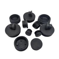 5/12/20pcs Dia42-114mm Black Plastic Round Tube Insert Plug Hole Cover Pipe End Stopper Furniture Feet Leveling Floor Protector Pipe Fittings Accessor