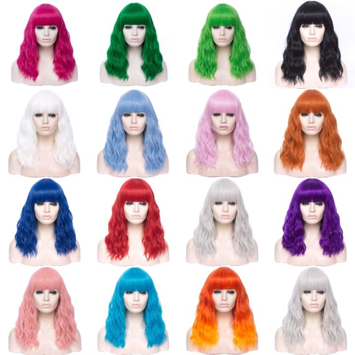 gaka-long-synthetic-wigs-for-women-cosplay-wigs-with-cut-bang-heat-resistant-pink-rainbow-ombre-pink
