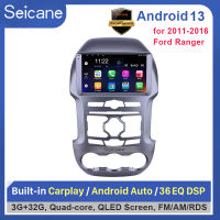 Seicane - 9 inch QLED หน้าจอสัมผัส Android 13 วิทยุรถยนต์ GPS โฮสต์ 2011 2012 2013 2014 2015 2016 Ford Ranger 2Din เล่นมัลติมีเดียสนับสนุน SWC แบ่งหน้าจอ Netflix Playstore วัด YouTube