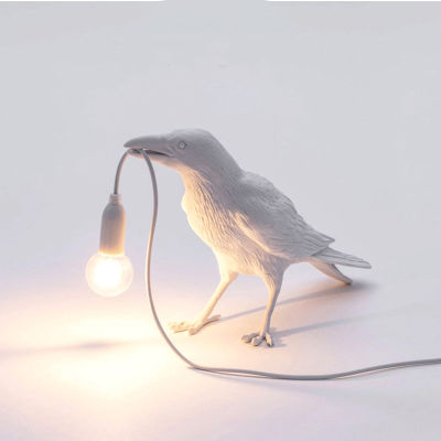 Modern Resin Auspicious Bird Lamp Creative Bird Wall Lamp Table Lamp Night Light Kids Bedroom Personalized Decor Fixtures Gifts