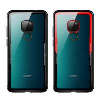 A2ZSHOP Slim Soft HUAWEI Mate 20Pro / HUAWEI Mate 20 Pro หรูหรากรณีกระจกนิรภัยกรณีซิลิโคนที่มีความยืดหยุ่นใสใสโทรศัพท์เดิม c oque, ปก, โปร่งแสงกันชนกรณีพีซีสำหรับหัวเว่ย Huawei Mate 20Pro / Huawei matte 20pro 6.39 "นิ้ว" ซิลิโคนสัมผัสนุ่มปกหลัง