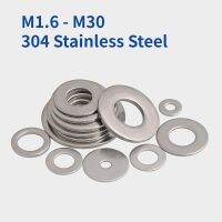 M1.6 M5 M6 M8 M10 M12 M14 M16 M18 M20 M22 M24 M27 M30 304 Stainless Steel Flat Washer for Screw Bolt Plain Gasket Flat Metal Nails  Screws Fasteners