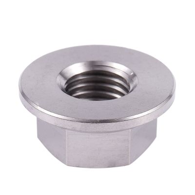 M10 x 1.25 mm TC4 titanium Ti flanged nut for screws SCREW-fastener