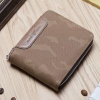 2022 Brand Men Short Wallet with Zipper Coin Pocket Vintage Money Bag High Quality Male Fashion Purse Card Holder New Carteira Wallets