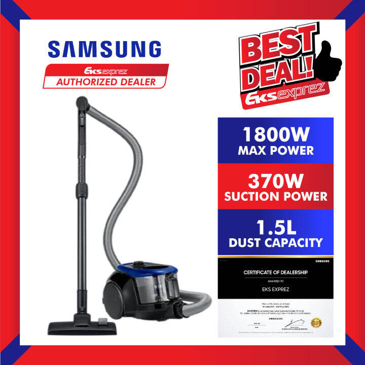 Samsung VC18M2120SB/ME 1800W Canister Bagless Vacuum Cleaner with