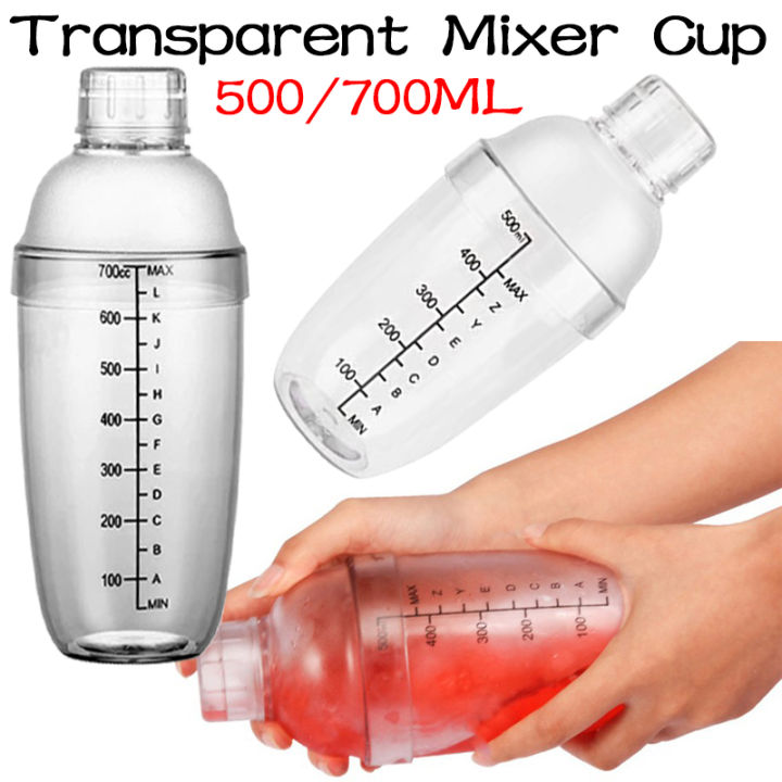 Tohuu Cocktail Shaker 500ml Margarita Shaker With Clear Scale Hand Drink  Mixer Boba Tea Shaker Cup Bar Tool Transparent For Cocktails Iced Coffee  Tea Milk Tea usefulness 