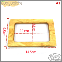 หูจับกระเป๋าไม้ Guoyuqiche ของตกแต่งใหม่กระเป๋าสีทึบสำหรับเปลี่ยน DIY อุปกรณ์เสริมกระเป๋าคลัตช์ของผู้หญิง