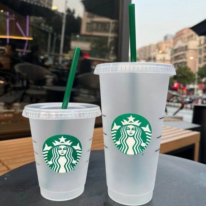 Starbucks Reusable Cold Cup Set of 5 Venti 24 oz Hard Plastic Cold
