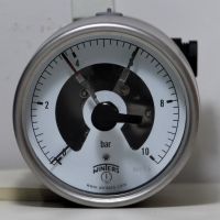 (UIM-Shop) Electronic Contact Gauge+Tri-Clamp SS316 4" , Tri-Clamp 1.5" , 0-10 bar (Model PFN40TSD3BB10SSA12+D20A )