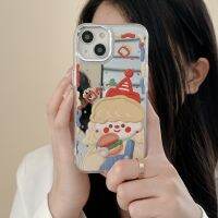 เคสโทรศัพท์สำหรับหญิงสาวน่ารักลายการ์ตูนฮัมบูร์กน่ารักไม่ซ้ำใครสำหรับ Iphone 11 12 13 14 Pro Max ฝาหลังกระจกกันกระแทก