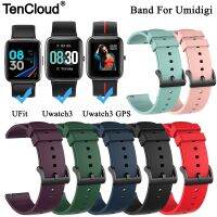 (CALGY Phone protection)วงสำหรับ Umidigi UFit สายนาฬิกาสมาร์ทสำหรับ UWatch 3 GPS GT เปลี่ยนนาฬิกาสร้อยข้อมือปรับห่วงด่วนพอดีซิลิโคนเข็มขัด