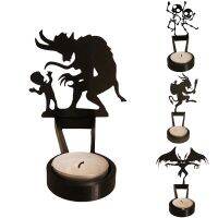 Funny Shadow Candle Holders,Halloween Home Decor Centerpiece Candleholder Tabletop Decorative Candle Stands