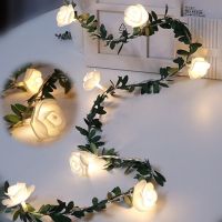 ZZOOI 6M/3M/1.5M Rose Flower LED Christmas Garland Fairy String Lights USB /Battery Operated Outdoor For Wedding Garden Party  Decor