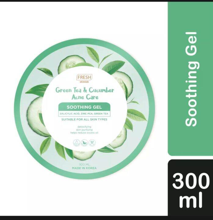 Fresh Skin Lab Green Tea and Cucumber Acne Care Soothing Gel Lotion 300
