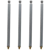 4 Pcs 13.6 Inch 345mm FM Radio TV Telescopic Whip Antenna Aerial Silver Tone