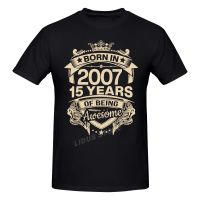 Born In 2007 15 Years For 15Th Birthday Gift T Shirts Short Sleeve T-Shirt Graphics Tshirt S Tee Tops