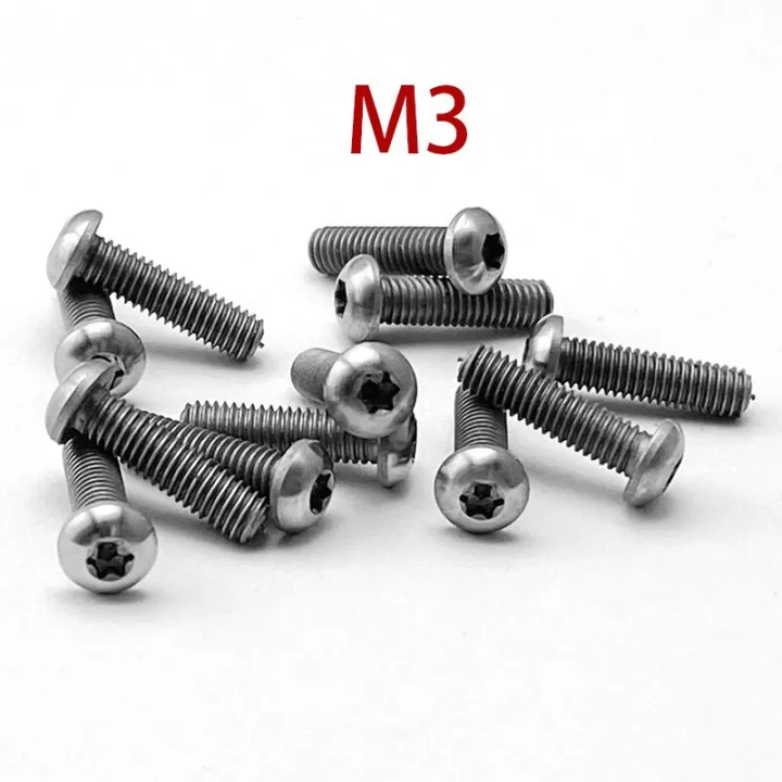 10pieces M3 Half Round Head T8 Torx Screw for DIY Knife Handle Screw, Stainless Steel Modified