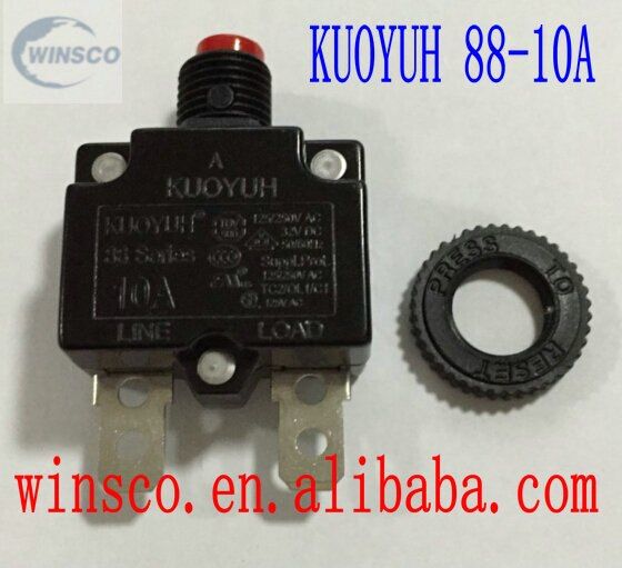 ปุ่มสีแดง100% Kuoyuh Circuit Breaker 88 Series 10a