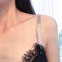 【hot】 Leaves Metal Bras Straps Brassiere Invisiable Adjustable Lenceria Back Shoulder Accessory