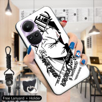 เคส PMP สำหรับ OPPO Reno10 5G 10 Pro 5G (แหวนใส่นิ้ว + เชือกเส้นเล็ก) อนิเมะลูฟี่กันกระแทก Ace Zoro Sabo Sanji เคสสั่งซื้อเคส TPU แบบนิ่มเคสโทรศัพท์ซิลิโคน