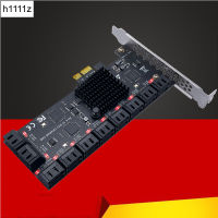 Chi A Mining 20พอร์ต SATA 6Gbps To PCI Express Controller การ์ดเอ็กซ์แพนชัน PCIe To SATA 3 Converter PCIE Riser Adapter สำหรับ PC NEW