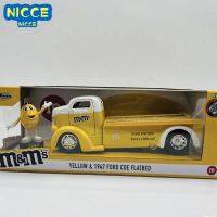 Nicce 1:24 M &amp; M S สีเหลือง &amp; 1974 Ford COE แฟลตจำลองรถ Diecast รถของเล่นหุ่นอัลลอยโลหะสำหรับคอลเลกชันของขวัญสำหรับเด็ก