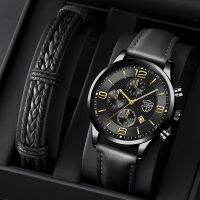 【ร้อนใหม่】แบรนด์แฟชั่นผู้ชาย39; ผู้ชาย LeatherClock 2022 MaleCasualBracelet นาฬิกาข้อมือชุด Relógio Masculino