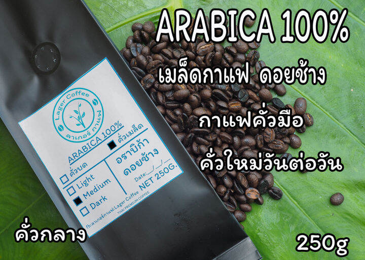 เมล็ดกาแฟคั่ว-arabica100-ดอยช้าง-จ-เชียงราย