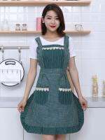 Pure Cotton Household Kitchen Apron Waterproof Double-layer Cooking Clothes Oil-proof Cute Princess Waist Skirt-style Overalls