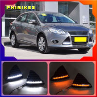 For Ford Focus 3 MK3 2012 2013 2014 DRL Daytime Running Lights 12V LED Daylight Fog lamp waterproof with dimming style Relay