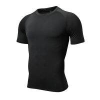 Mens Athletic Short Sleeve Compression Dry Tights Shirts