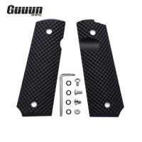 Guuun 1911 Grips （ 1911 กำด้ามปืน ） กลยุทธ์ 1911 สีดำG10 จับจับแพทช์ที่กำหนดเองจับCncจับมือจับอุปกรณ์เสริม  Golf Dimple Texture